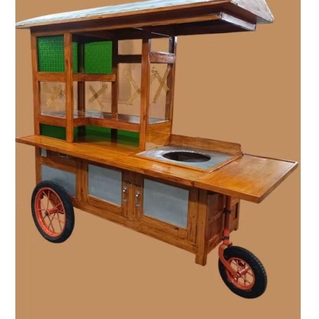 GEROBAK NASI GORENG RODA TIGA BAN VESPA FREE ONGKIR