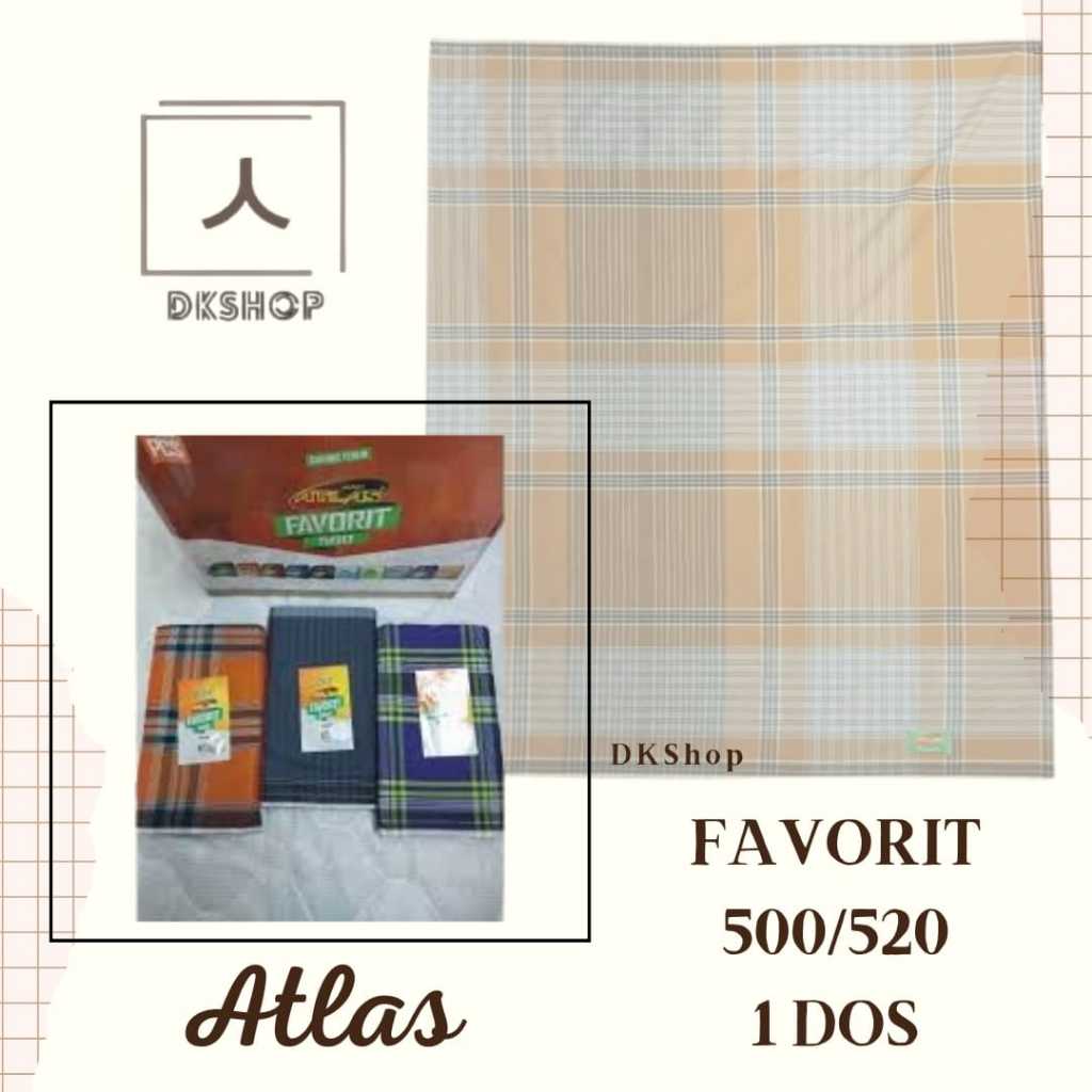 Sarung Atlas Favorite 500 / 520 / Sarung Atlas 1 Dos / Sarung Atlas 10 Pcs / Sarung GROSIR
