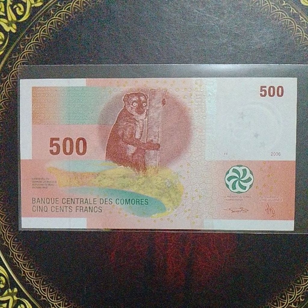 Uang Comoros 500 Franc 2006 aunc