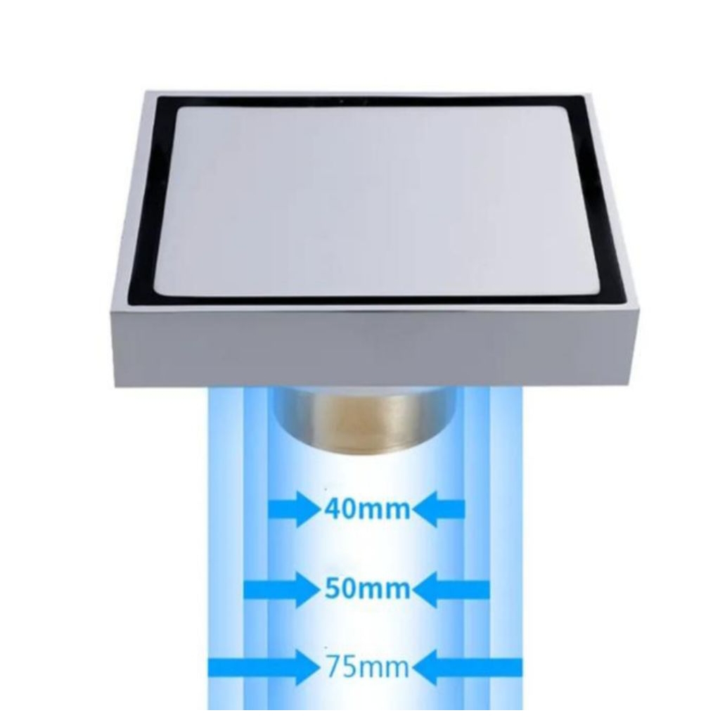 Saringan Got Floor Drain Kotak Persegi Stainless Steel Tebal Doff