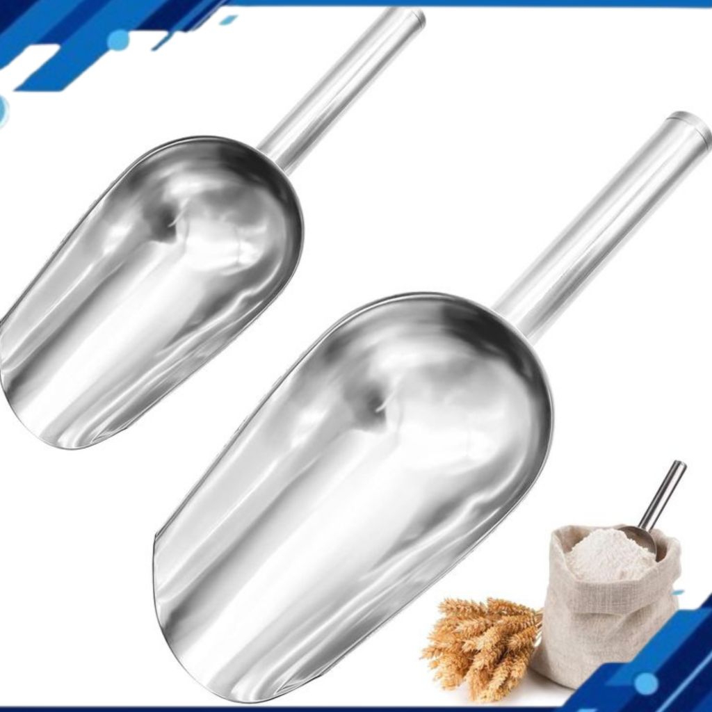 Sendok Sekop Skop Es Batu Beras Gula Stainless Steel BESAR