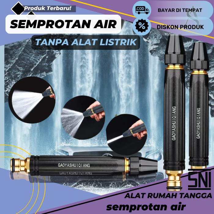 Kepala Semprotan Air Tanpa Listrik Alat Cuci Kendaraan Semprotan Pistol Air Nozzle Spray Water Gun