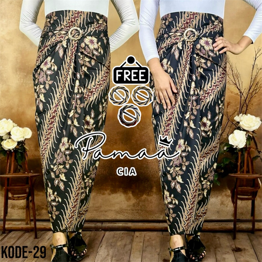 rok lilit serut motif batik moderen kondangan tunanggan nikhaan wisuda kegereja formal non formal