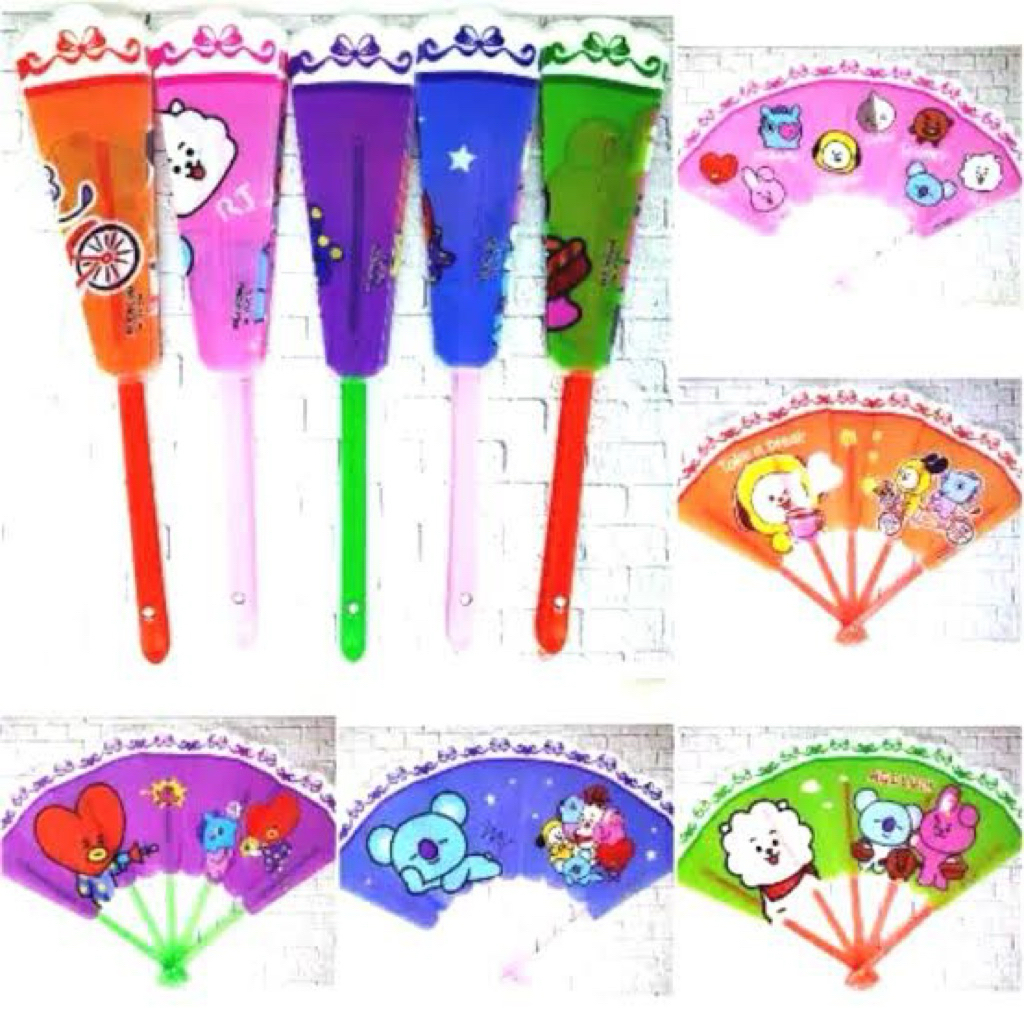 Kipas Lipat Plastik Ukuran Besar / Kipas Lipat Karakter Anak / Kipas Lipat besar