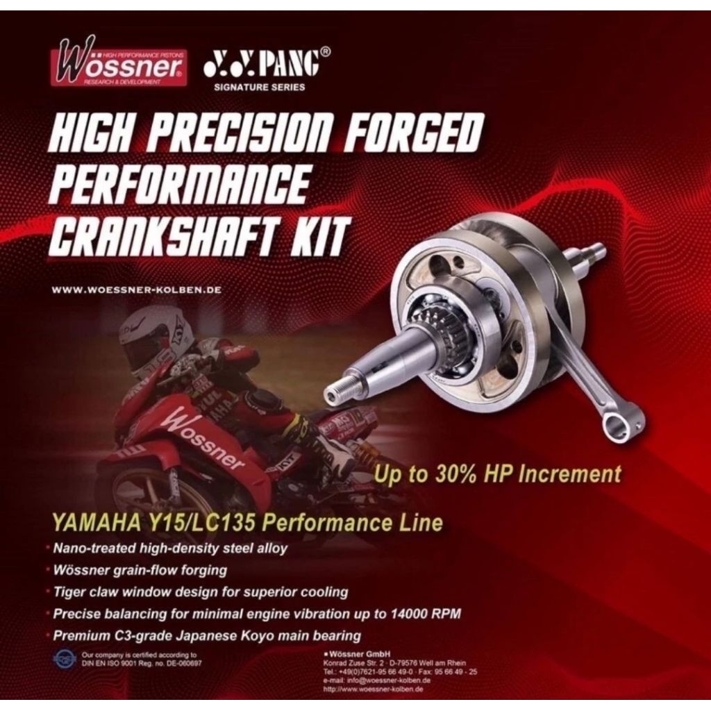 Crankshaft kruk as bandul stroke up yypang wosner jupiter mx new,mx king.