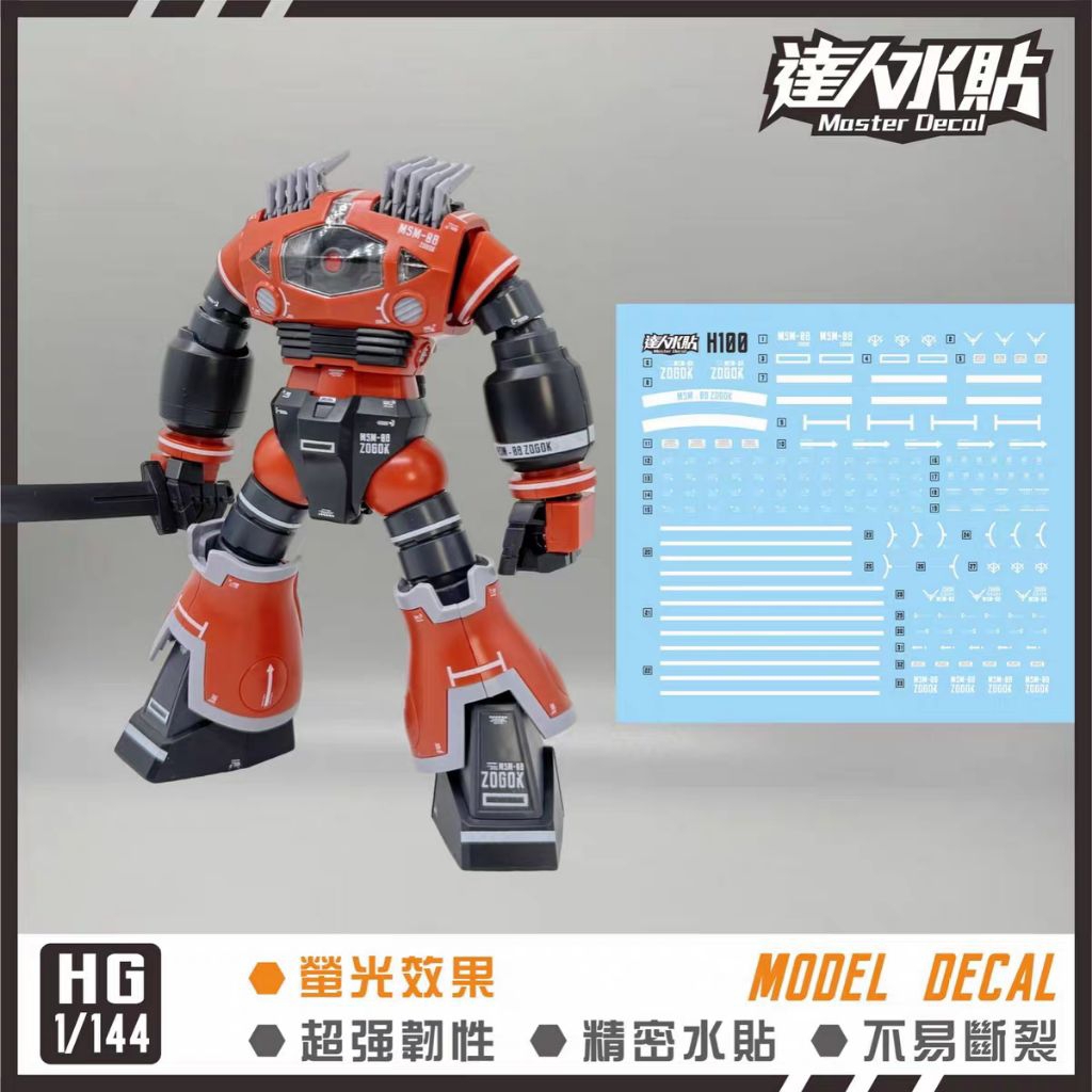 HG 1/144 ZOGOK UNICORN VER. WATER DECAL MASTER DECAL