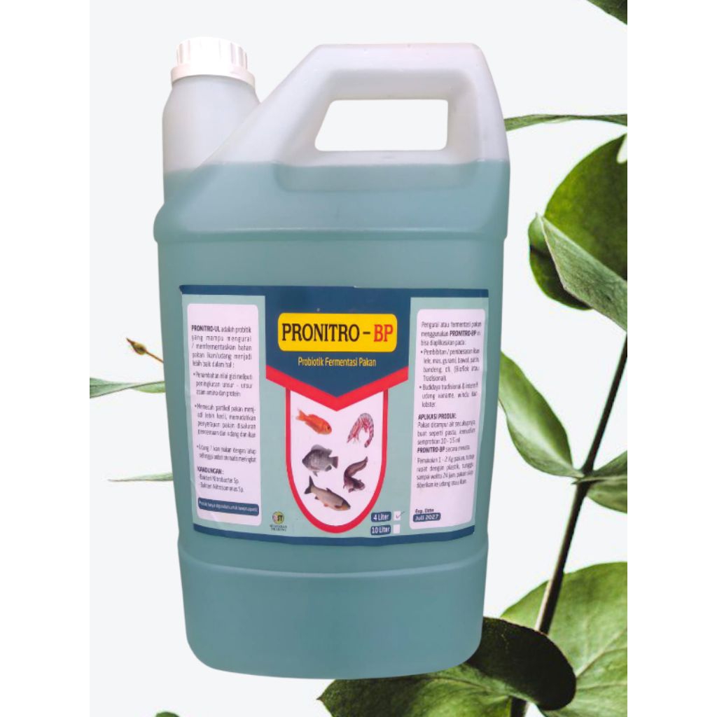 Probiotik Nitrobacter Nitrosomonas mengurai bau air kolam ikan Lele Nila Mas Patin PRONITRO BP 4 Lit