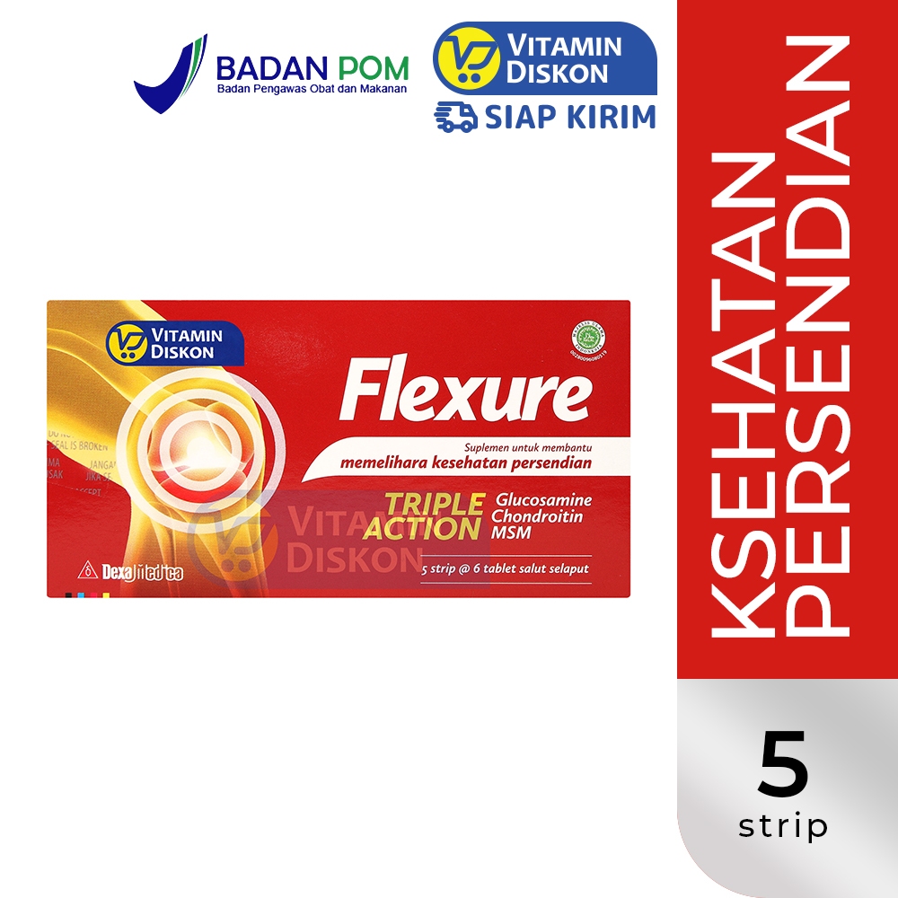 FLEXURE TRIPLE ACTION BOX 30 TABLET | Suplemen Kesehatan Sendi dan Tulang
