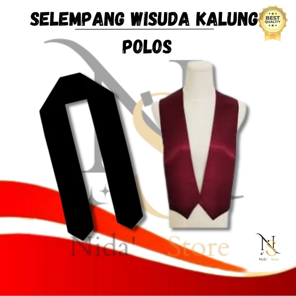 Selempang Wisuda Kalung Polos | Selempang Wisuda Polos | Selempang Beludru | Selempang Wisuda Tanpa 