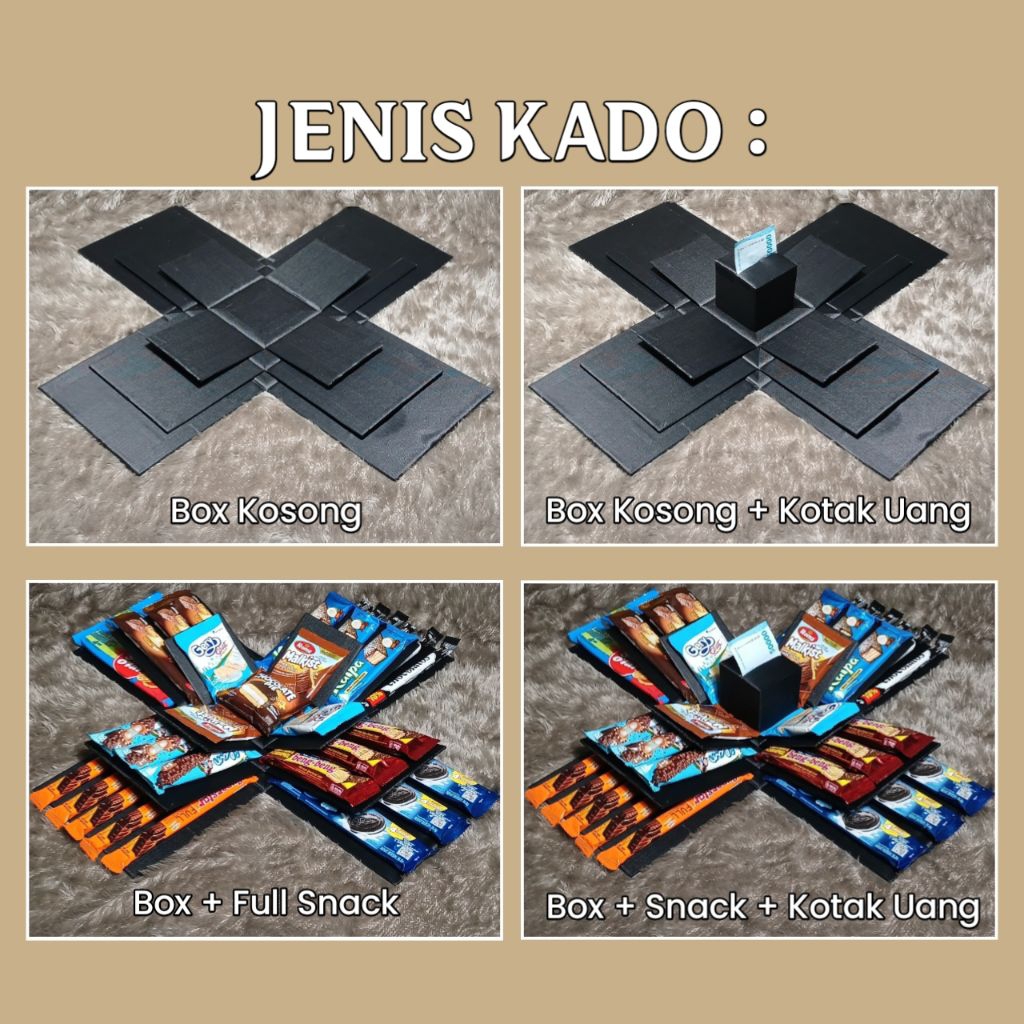 

G&C Explosion Snack Box Tarik Uang Size L (Large) 3 Lapis Box Kejutan Kado Berlapis