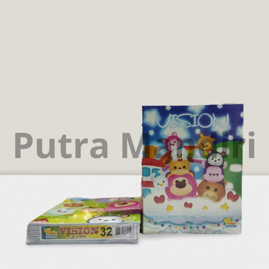 

Buku Tulis Vision 32 lembar 1pak isi 10 buku