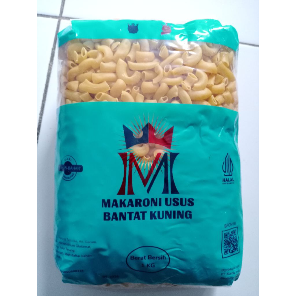 

Makaroni mentah bantet merk mahkota netto 1kg