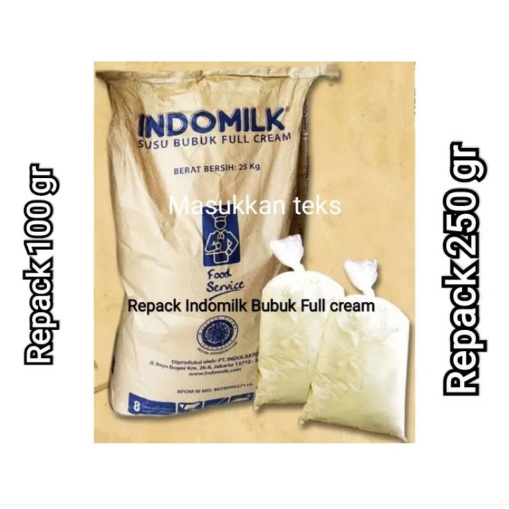 

Indomilk Susu Bubuk Full Cream Timbangan Repack / Premiks Susu Bubuk Repack