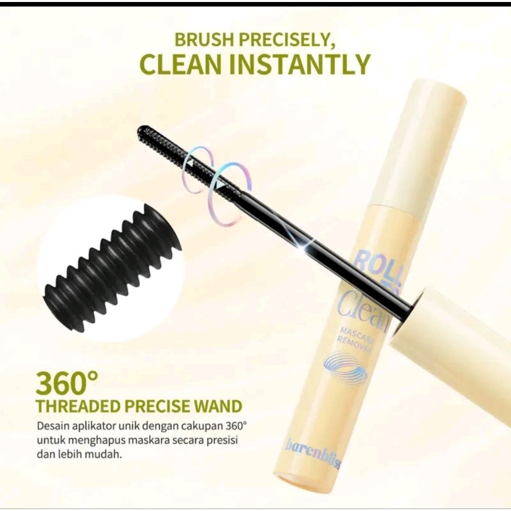 SALE TERMURAH barenbliss Roll to Clean Mascara RemoverSteel Precision for Sky-High Lashes