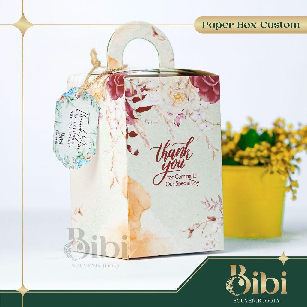 

Box Souvenir Costum Kemasan Tumbler Uk. 9x9x14cm Bahan Duplex Premium