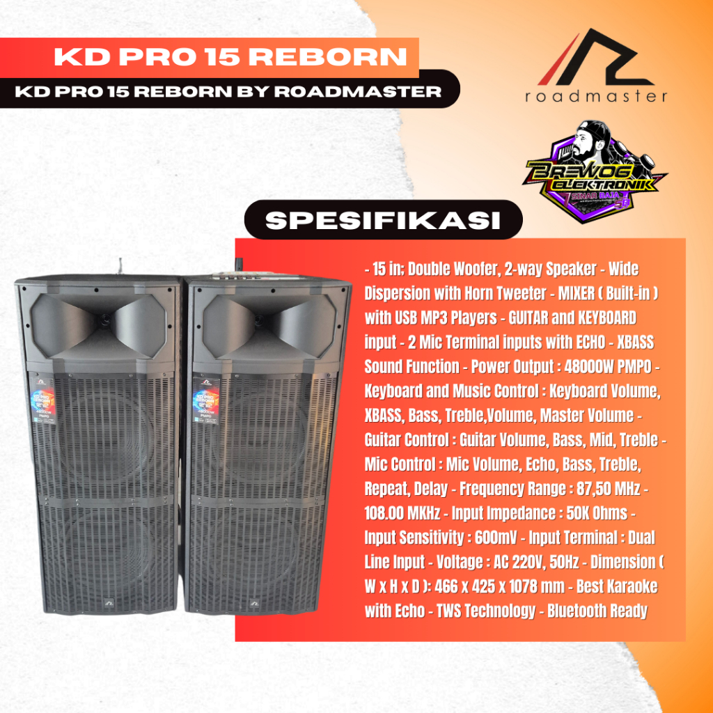ORIGINAL PRODUK BREWOG SINAR BAJA ROADMASTER KD PRO 215 REBORN