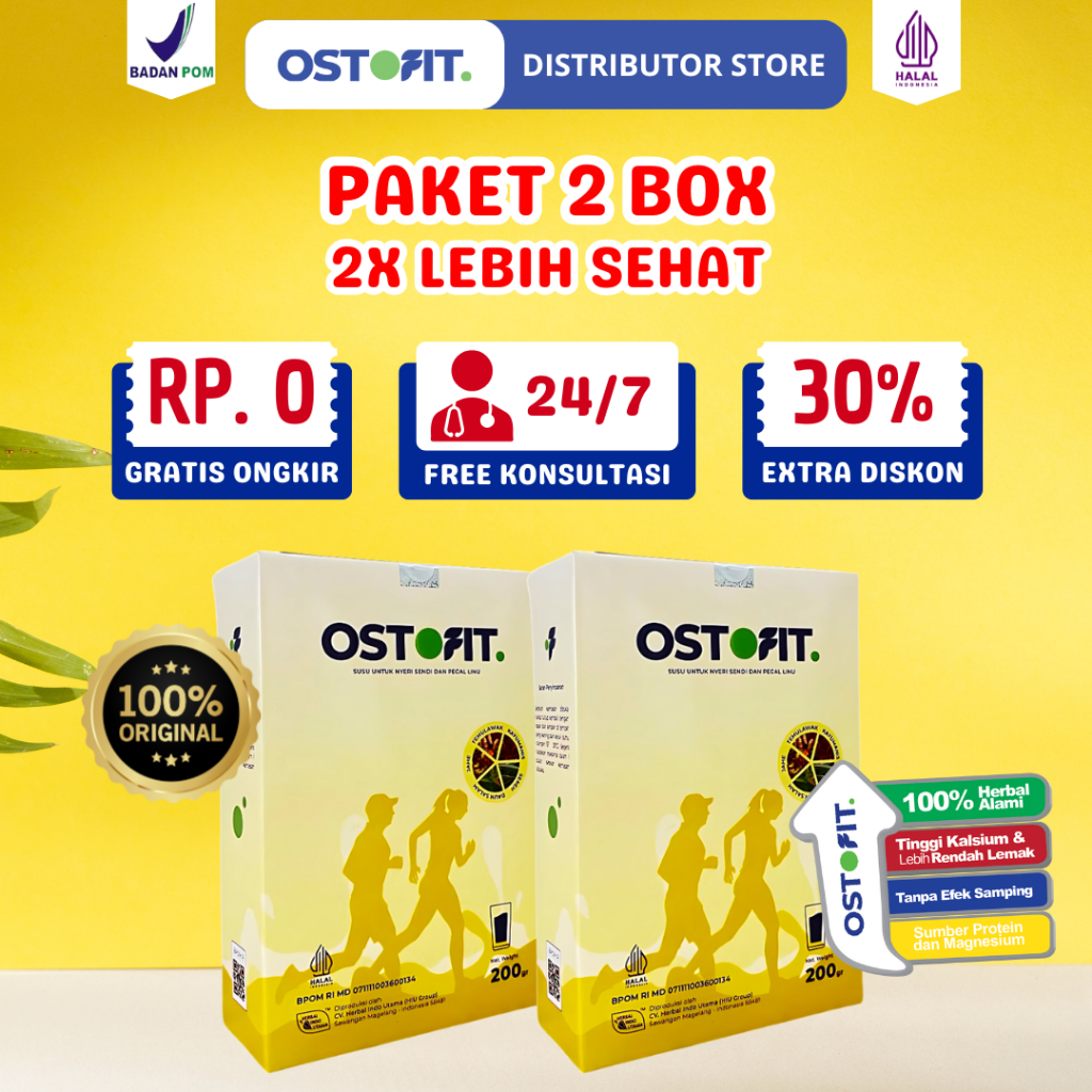 

OSTOFIT - Susu Herbal 2 BOX 2X LEBIH CEPAT SEMBUHKAN NYERI SENDI