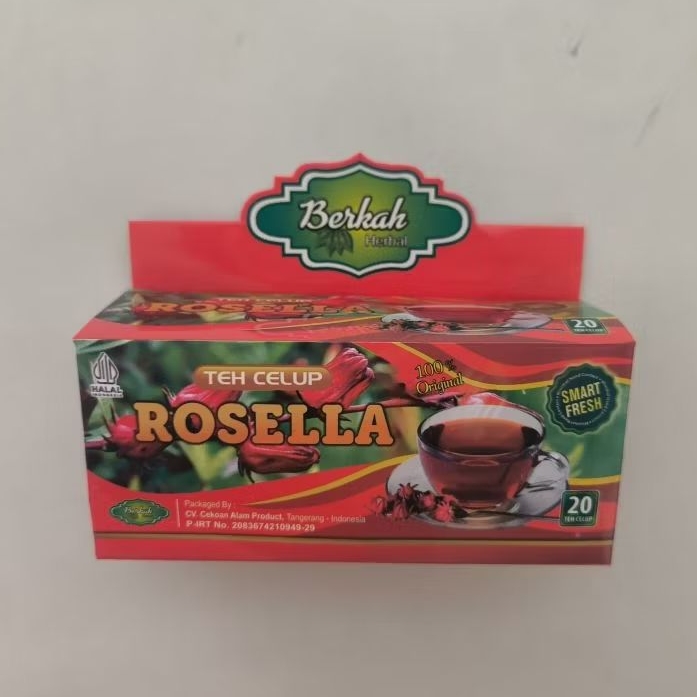 

minuman herbal teh bunga Rosella teh celup sachet Rosela