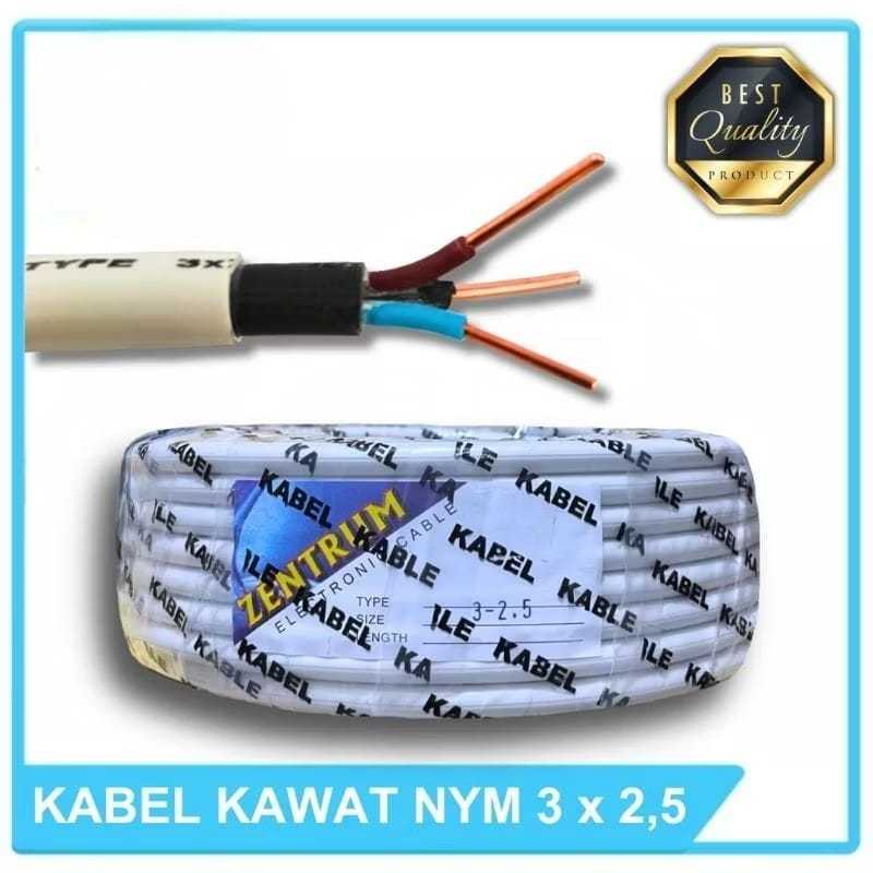Kabel Kawat NYA isi 3 listrik 3X2.5 3 X 2.5 1 ROLL