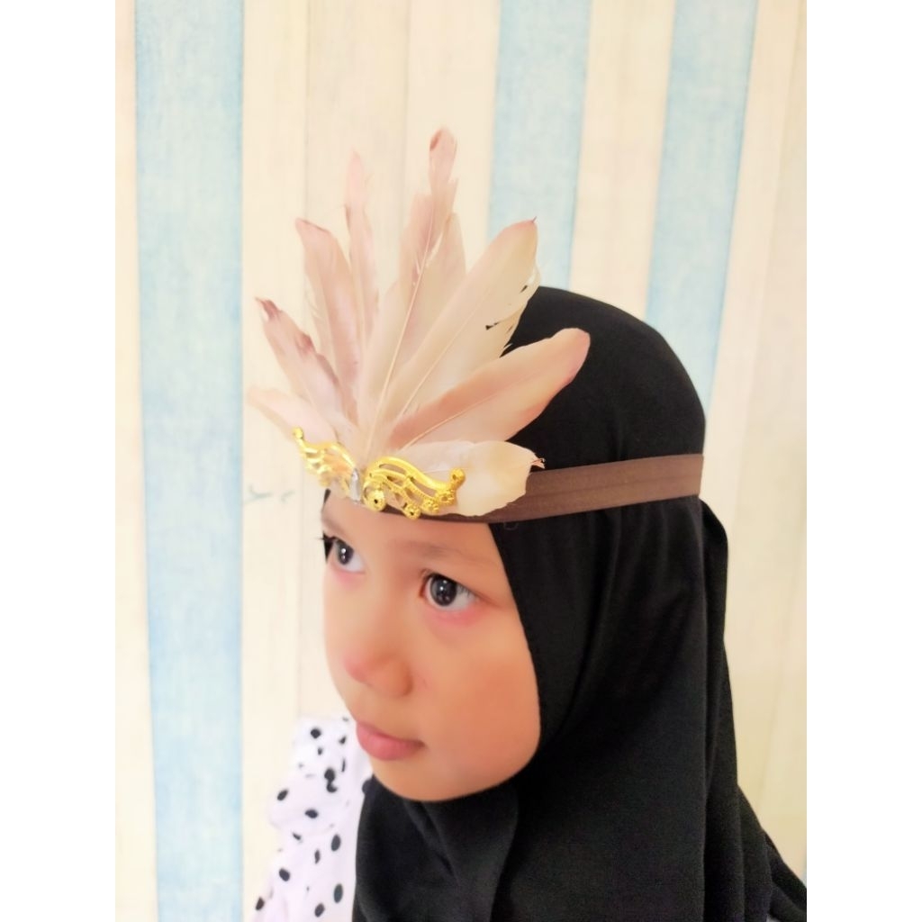 aksesoris kepala bulu bando bulu mahkota bulu aksesoris pentas