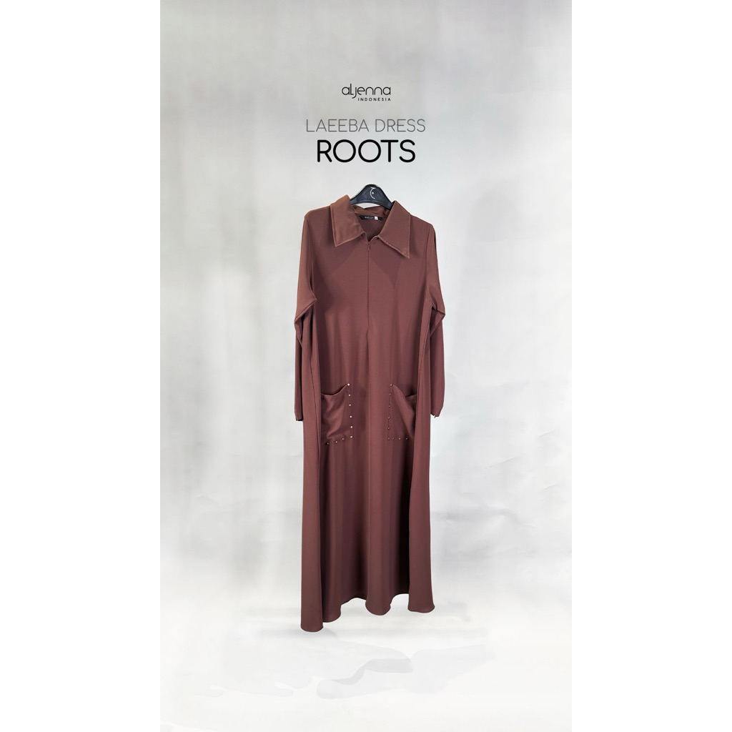 Aljenna - Laeeba Dress Size L Set Fuse Khimar Triangle - Roots - PRELOVED 