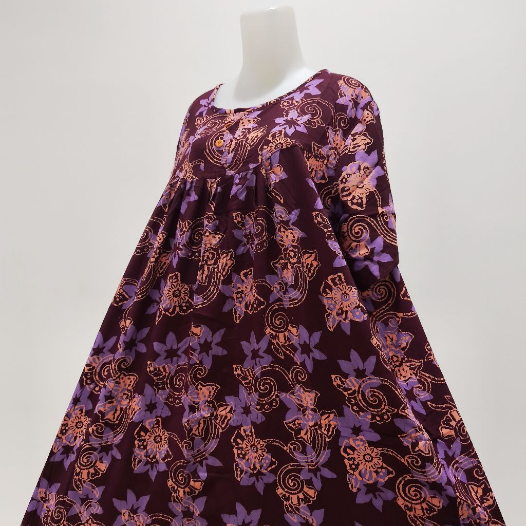 Batik Lucyana | Long Dress Lengan Pendek Super Jumbo