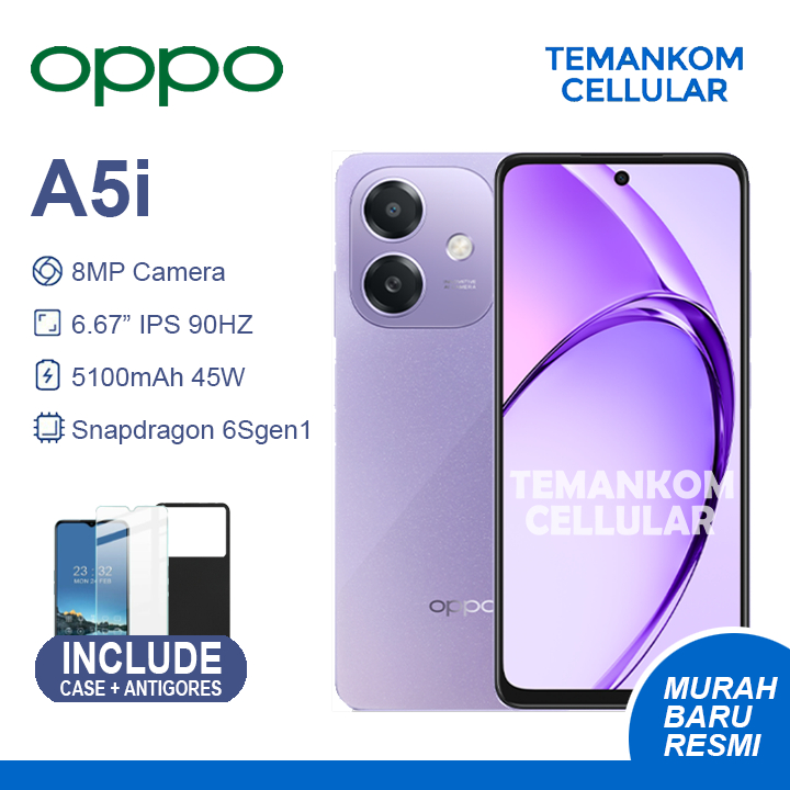 Oppo A5i 8GB RAM baru 4/64 4+4 extend RAM 4GB 64GB A5 i Military Grade kuat GARANSI RESMI