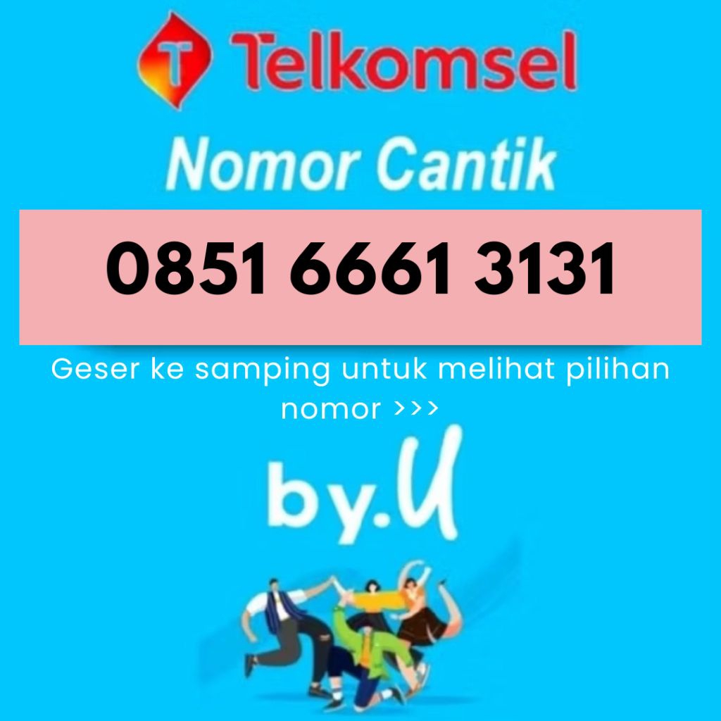 By U NOMOR Cantik Triple ABAB kartu Perdana Nomor Cantik By U