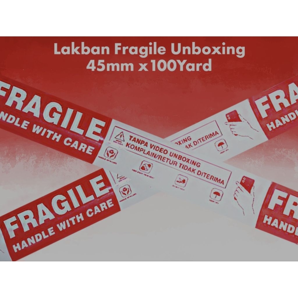 

LAKBAN FRAGILE UNBOXING MERAH UK. 48MM X 100 YARD / ASTRAPACK