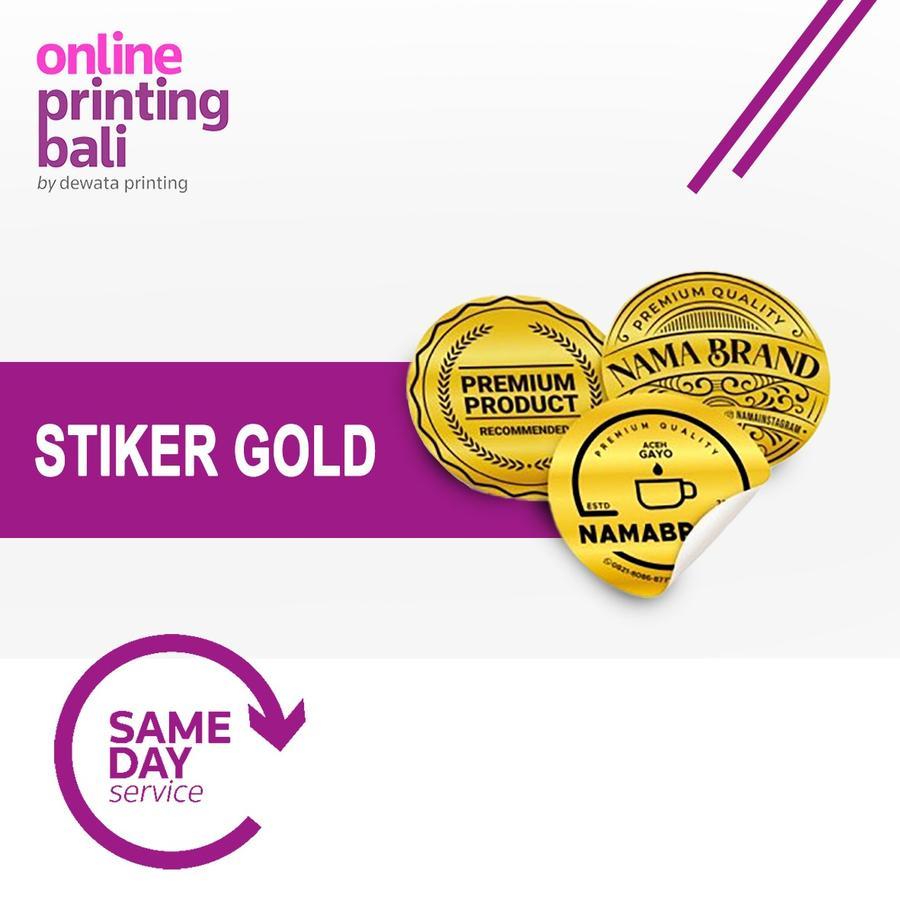 

Label Stiker Kemasan Tinta Gold Silver