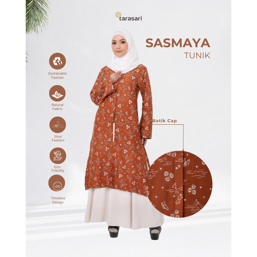 Sasmaya Tunik - Tunik Batik Wanita Premium Lengan Panjang