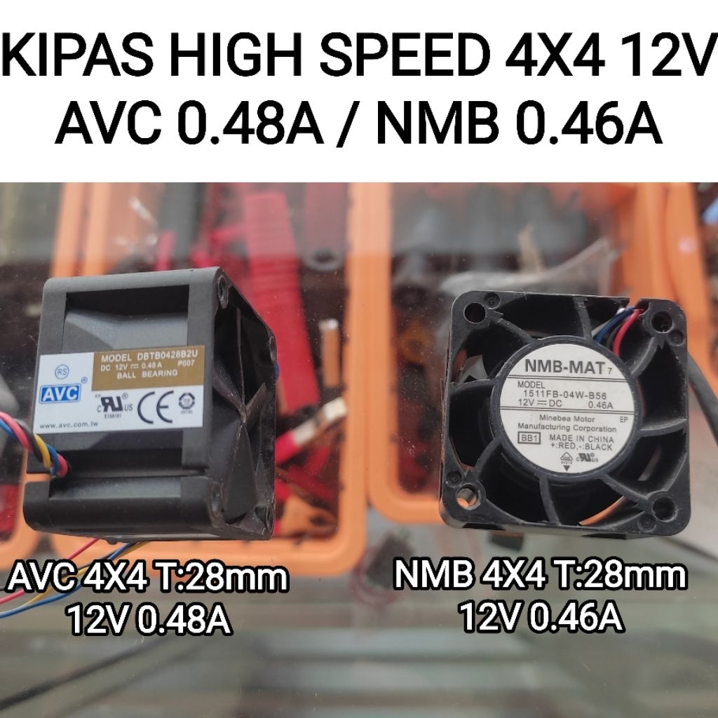 KIPAS HIGH SPEED 12V 4X4 12VDC 12V DC AVC / NMB 0,46A 0,48A KIPAS DC HI SPEED FAN DC HIGH SPEED