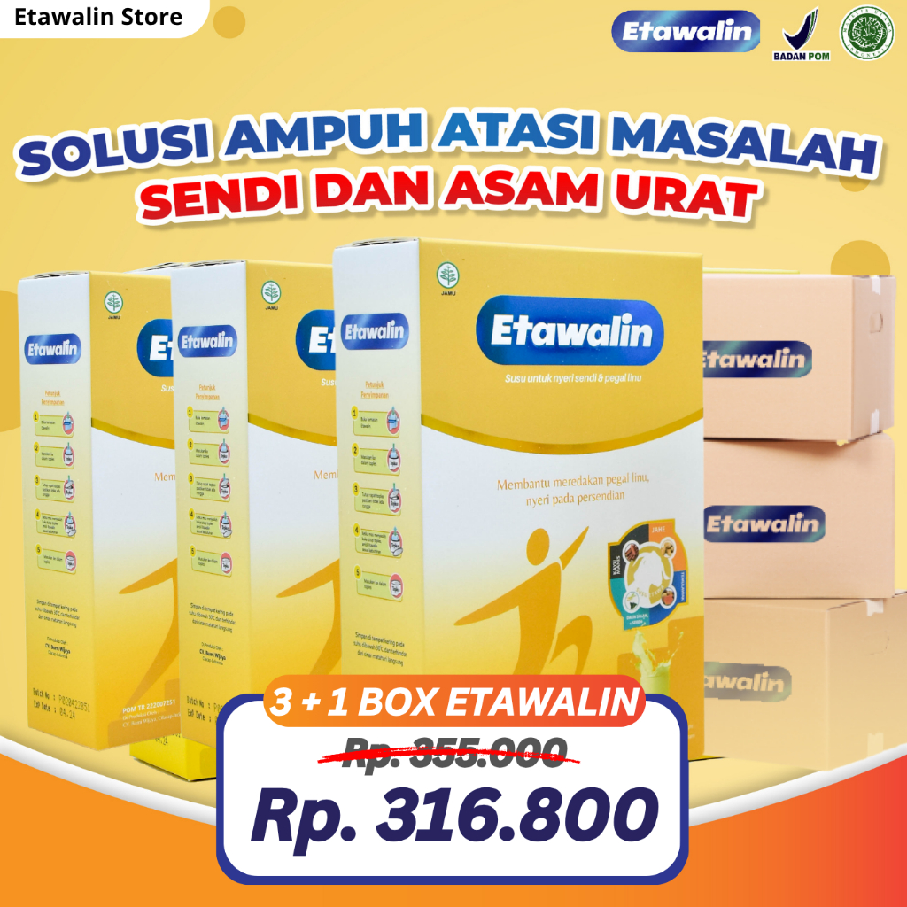 

Paket Bundling Etawalin 3 Box Plus 1 Box Sachet Susu Etawa Herbal