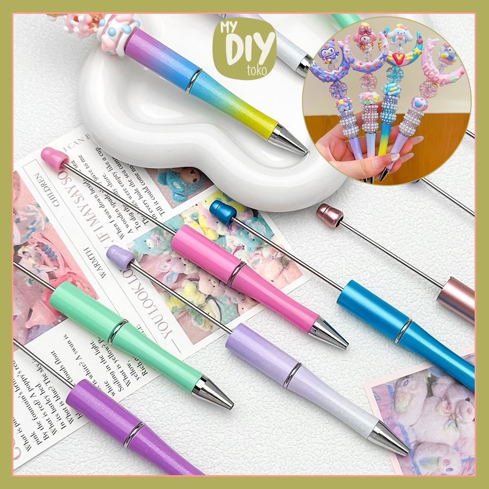 

[1pcs] Bulpen Kreasi Beads DIY Bisa di Isi Manik Bahan Kerajinan Pen DIY Beads Bolpoin Hias