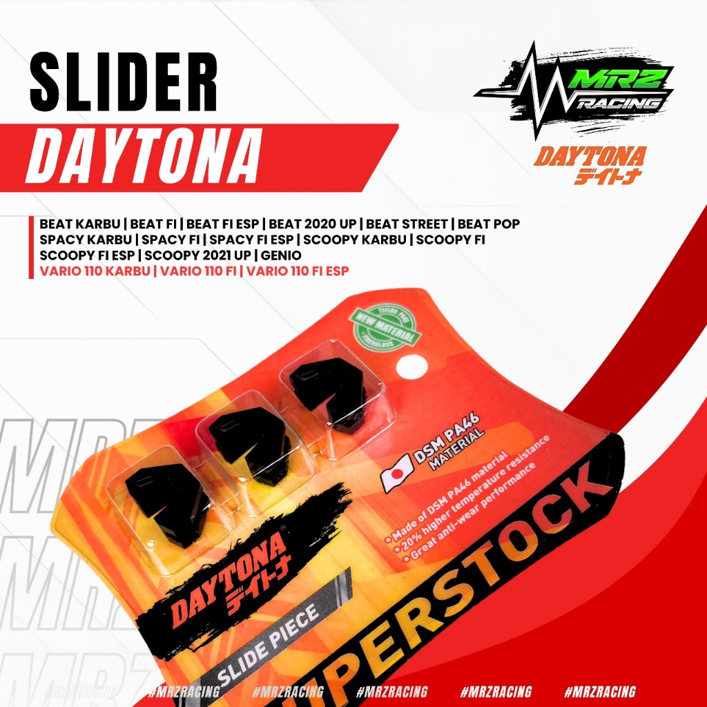 Piece Slide Daytona Genio Beat Deluxe Slider Scoopy 2021 Genio Karet Tutup Rumah Roller