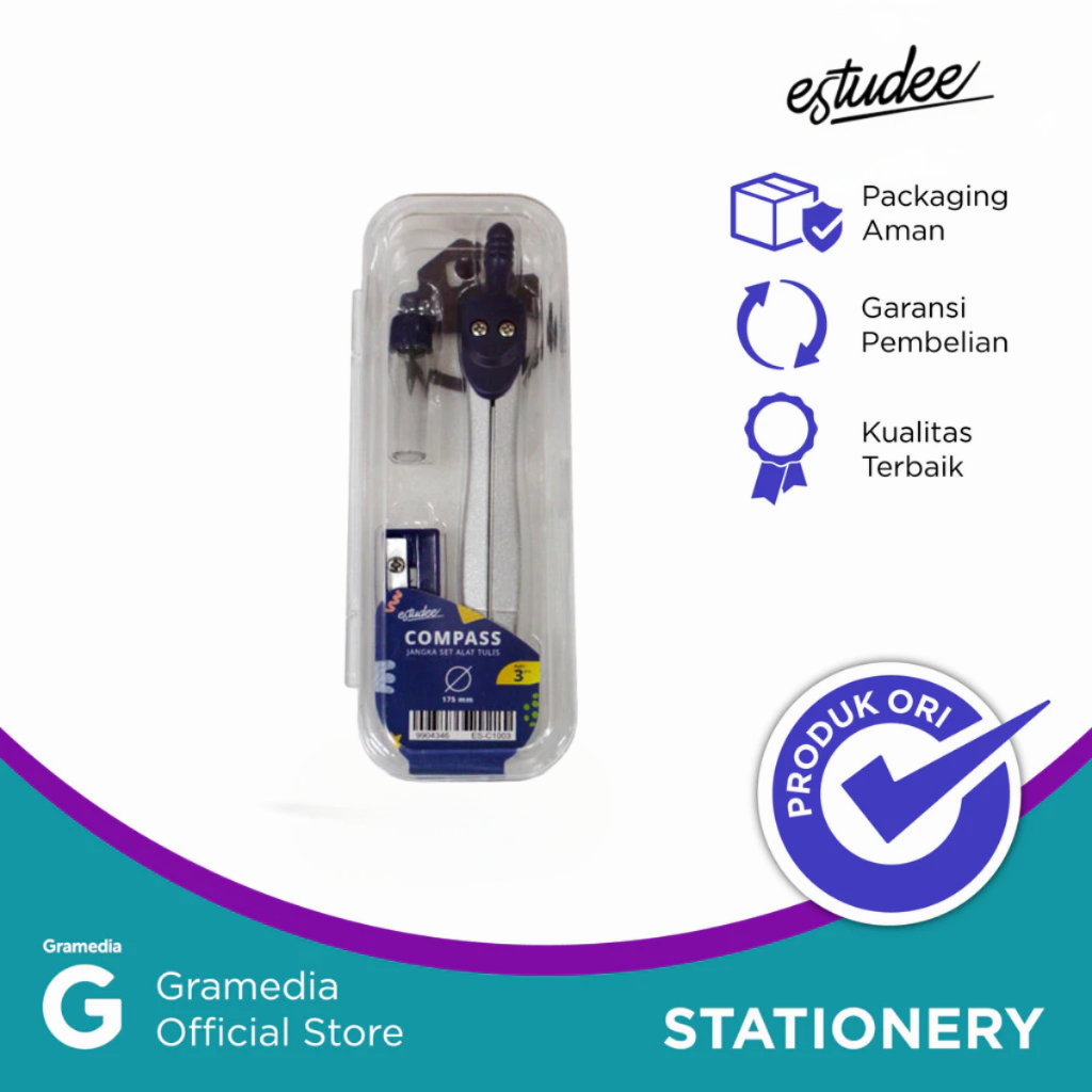 

Gramedia Cirebon - ESTUDEE COMPASS GRAPHITE ES-C1003 - SET JANGKA / BUSUR DERAJAT