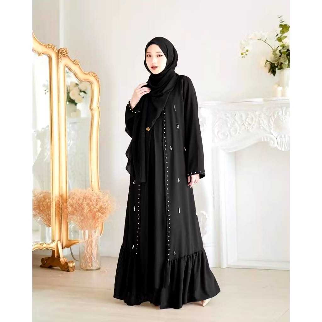 Abaya Syahira Set Abaya Syar'i Abaya Set Arab Abaya Set Ceruty Babdoll Abaya Set Mutiara Abaya Set M