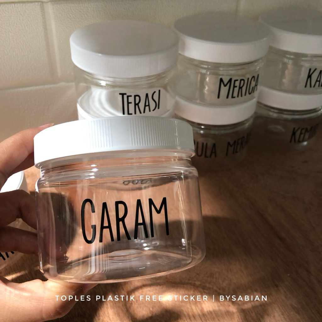 Toples Plastik Bumbu Dapur / Toples Bumbu / Toples Dapur / Wadah bumbu