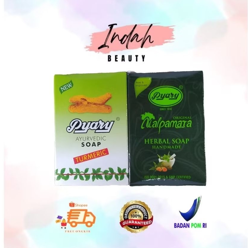 PYARY AYURVEDIC SOAP TURMERIC & PYARY NALPAMARA HERBAL SOAP