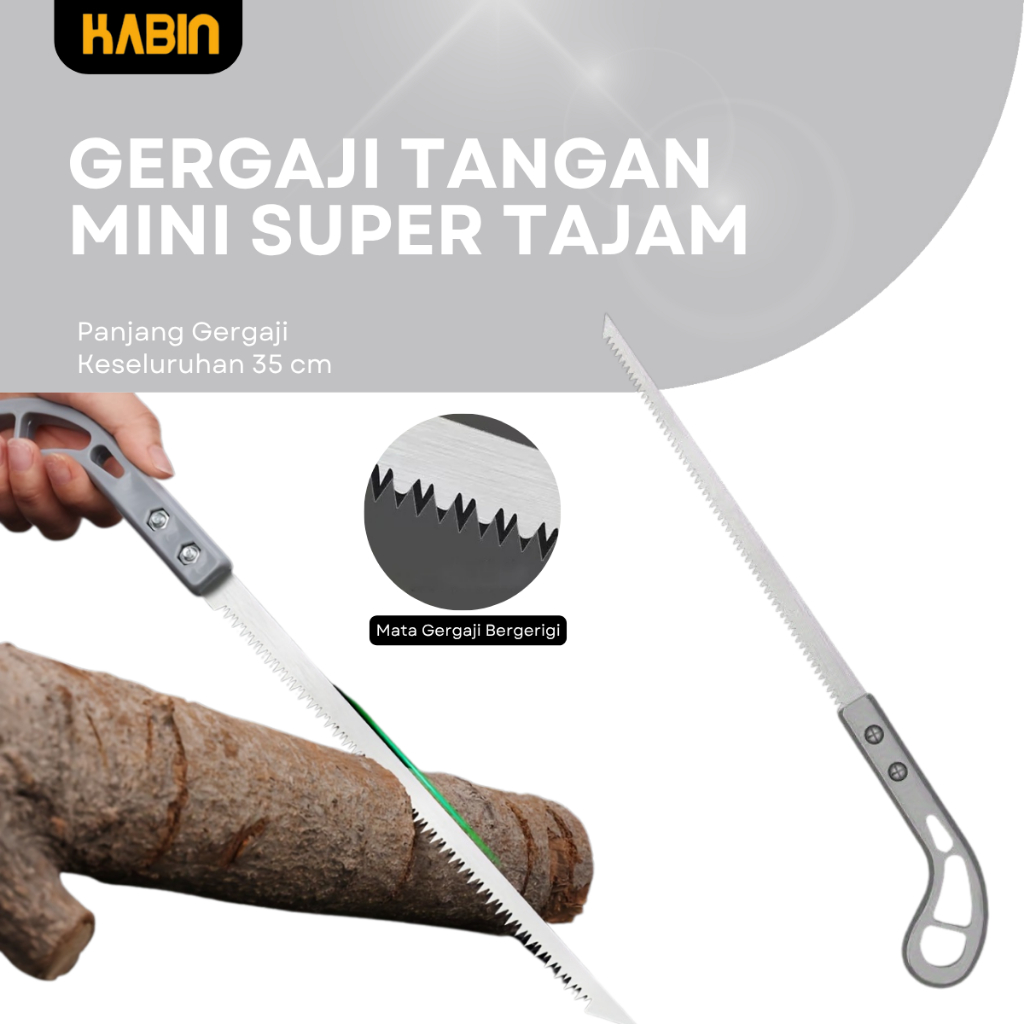 Gergaji Dahan Mini Portabel Gergaji Tangan Potong Bonsai Dahan Kayu Ranting Pipa Kecil