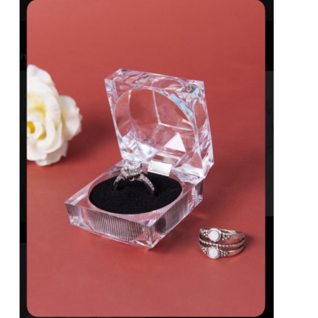 (KRISTAL) Kotak / Wadah / Book / Perhiasann Tempat Cincin Wedding Ring Bok Cincin Kawin Pertunangan 