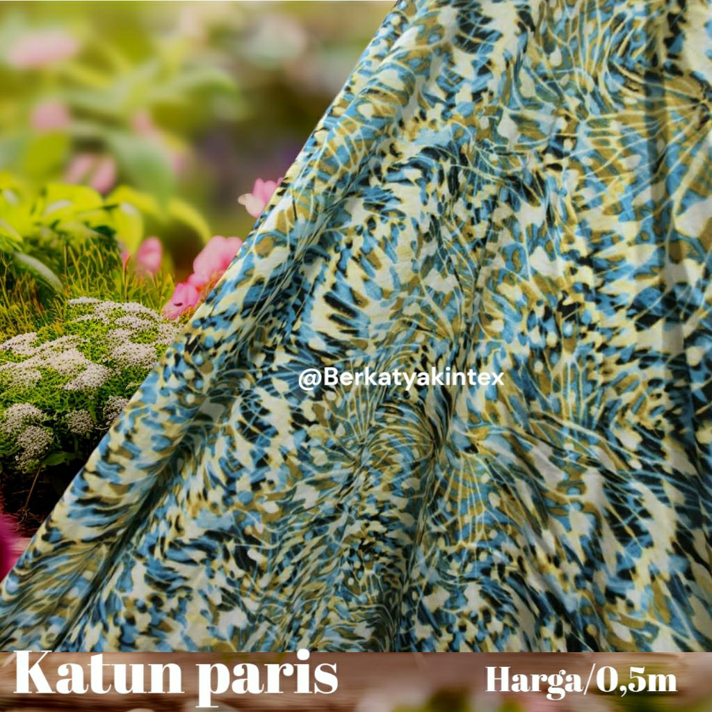 KAIN KATUN PARIS MOTIF SISA GARMENT  - KAIN KATUN MOTIF SISA GARMENT HARGA/0,5M