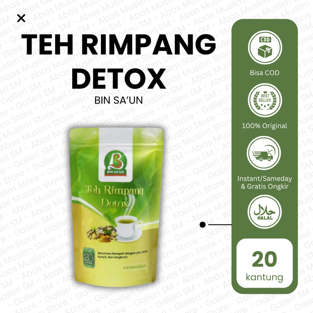 

Teh Rimpang Bin Saun Minuman Rempah Herbal Celup Isi 20 Diet Detox Pelangsing Imunitas