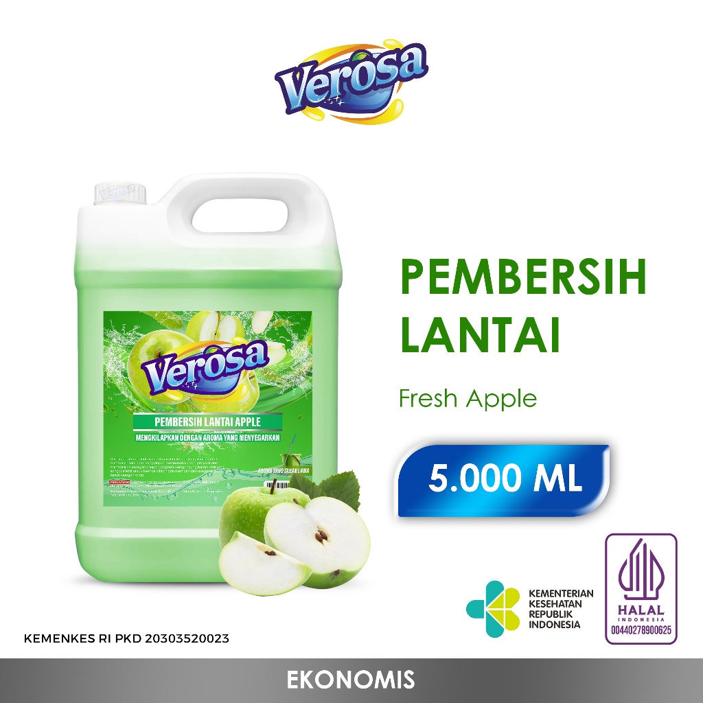 Verosa Pembersih Lantai Apple 5 LITER Sabun Pel Lantai 5000 ML