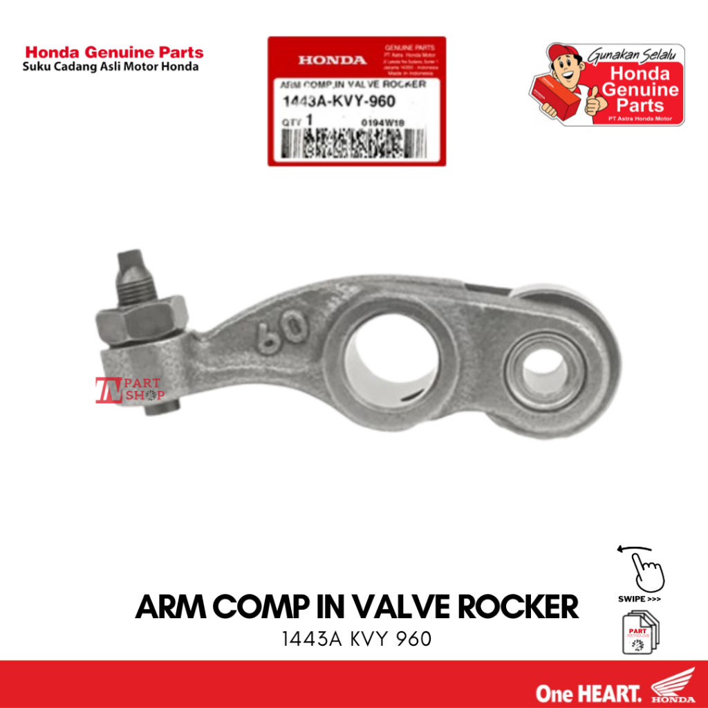 Pelatuk Klep In (Arm Comp In Valve Rocker) – BeAT Karbu / 1443A-KVY-960