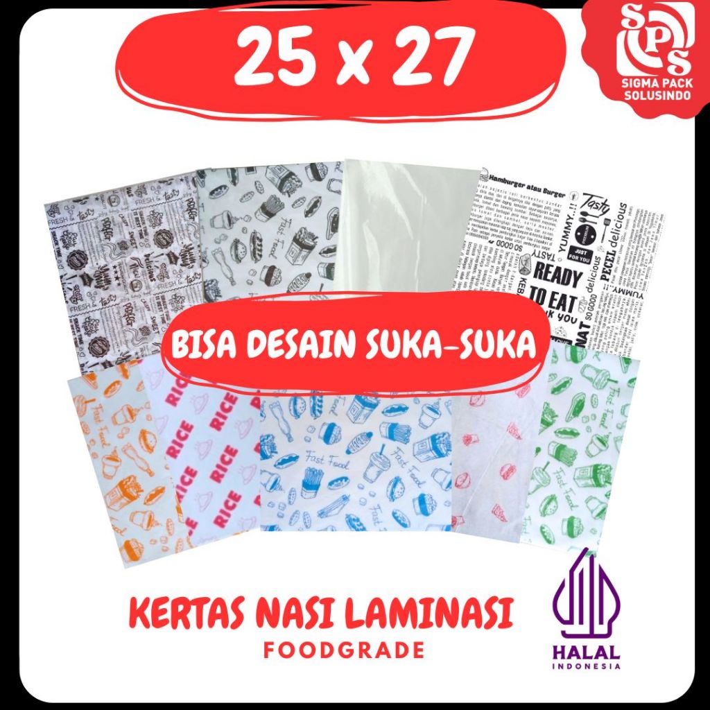 

Kertas Nasi 25x27 Padang | Paperwrap KFC Paper Wrap Packing Burger Kertas Foodgrade Putih Zigma Pack