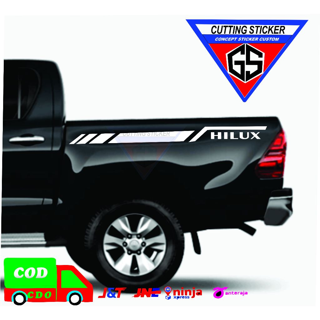 stiker list bak mobil HILUX stiker list body samping mobil HILUX