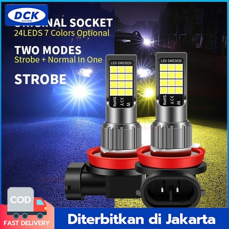 DCK LED FOGLAMP 3 WARNA H8 H11 H16 AVANZA XENIA CALYA SIGRA AGYA AYLA ERTIGA JAZZ BRIO ROCKY RAIZE Y