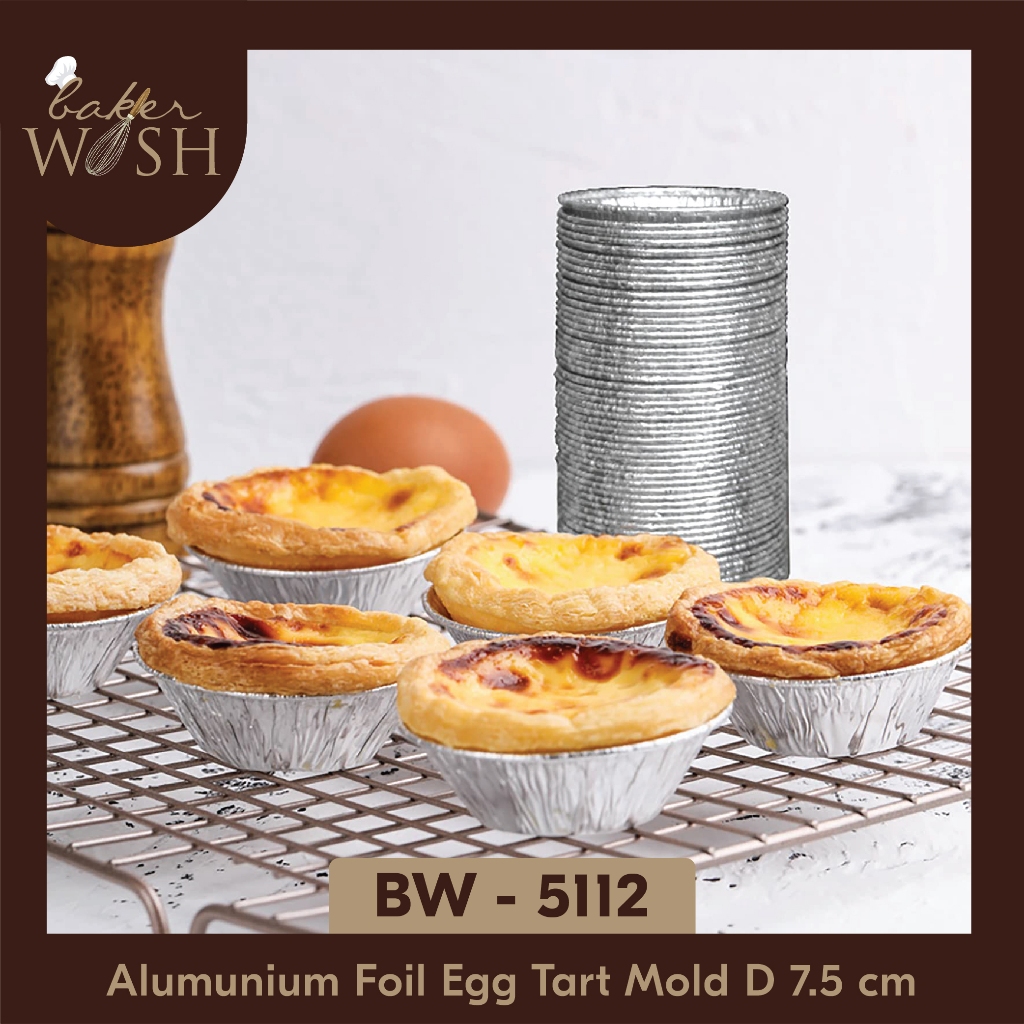 Alumunium Foil Cup/ Egg Tart Mold Diameter 7.5 cm BW - 5112