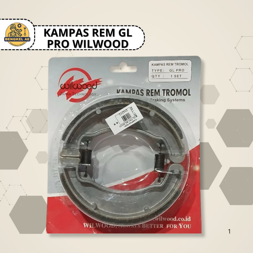 Kampas Rem GL Pro Wilwood || Kampas Rem Tromol Belakang Untuk Motor GL Pro Merk WILWOOD